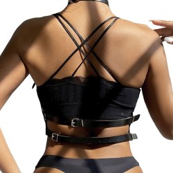 SUBBLIME Oberkörper-Harness aus Leder Schwarz/...