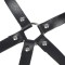 SUBBLIME Oberkörper-Harness aus Leder Schwarz/ Silber OS