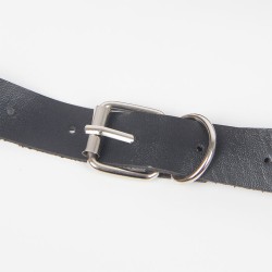 SUBBLIME Oberschenkel-Harness aus Leder Schwarz/ Silber OS