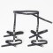 SUBBLIME Oberschenkel-Harness aus Leder Schwarz/ Silber OS