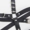 SUBBLIME Oberschenkel-Harness aus Leder Schwarz/ Silber OS