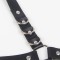 SUBBLIME Oberschenkel-Harness aus Leder Schwarz/ Silber OS
