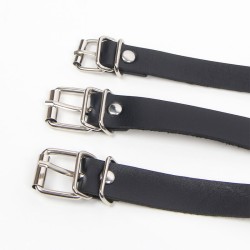 SUBBLIME Korsage-Harness aus Leder Schwarz/ Silber OS