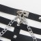 SUBBLIME Korsage-Harness aus Leder Schwarz/ Silber OS