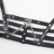SUBBLIME Korsage-Harness aus Leder Schwarz/ Silber OS