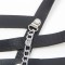 SUBBLIME Korsage-Harness aus Leder Schwarz/ Silber OS