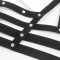 SUBBLIME Korsage-Harness aus Leder Schwarz/ Silber OS