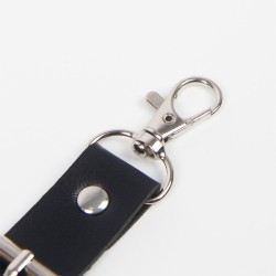 SUBBLIME Taillengürtel & Oberschenkel-Harness aus Leder Schwarz/ Silber OS