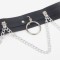 SUBBLIME Taillengürtel & Oberschenkel-Harness aus Leder Schwarz/ Silber OS