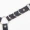 SUBBLIME Taillengürtel & Oberschenkel-Harness aus Leder Schwarz/ Silber OS