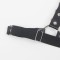 SUBBLIME Taillengürtel & Oberschenkel-Harness aus Leder Schwarz/ Silber OS
