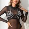 SUBBLIME BH-Harness aus Leder mit Kettendetails & Nieten-Halsband Schwarz/ Silber OS
