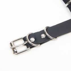 SUBBLIME BH-Harness aus Leder mit Kettendetails Schwarz/ Silber OS