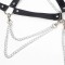 SUBBLIME BH-Harness aus Leder mit Kettendetails Schwarz/ Silber OS