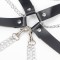 SUBBLIME BH-Harness aus Leder mit Kettendetails Schwarz/ Silber OS