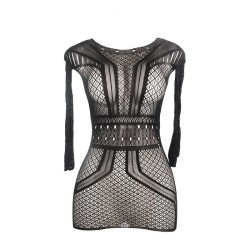 SUBBLIME Netzkleid 951931 Schwarz OS