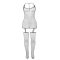 SUBBLIME Bodystocking 951955 Minikleid Schwarz/ Silber OS