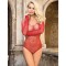 SUBBLIME Netzbody 952303 mit Strasssteinen Rot OS