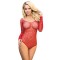 SUBBLIME Netzbody 952303 mit Strasssteinen Rot OS