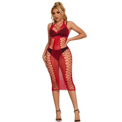SUBBLIME Langes Netzkleid 952327 Rot OS