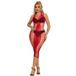 SUBBLIME Langes Netzkleid 952327 Rot OS