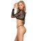 SUBBLIME 2-teiliges Netz-Set 952334 Croptop & String Schwarz XS-M