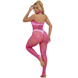 SUBBLIME Bodystocking 952389 Crotchless Pink OS