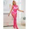 SUBBLIME Bodystocking 952389 Crotchless Pink OS