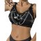 SUBBLIME Punk BH-Harness aus Leder Schwarz/ Silber OS