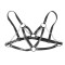 SUBBLIME Punk BH-Harness aus Leder Schwarz/ Silber OS