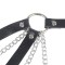 SUBBLIME Punk BH-Harness aus Leder Schwarz/ Silber OS