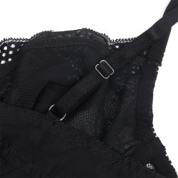 SUBBLIME Spitzenbody 955618 mit Push-up-Effekt Schwarz S/M