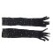 SUBBLIME Netzhandschuhe mit Strasssteinen Schwarz S/M