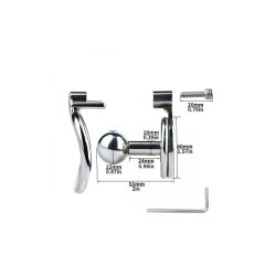 KIOTOS Chastity Device Big Ball Plug aus Edelstahl Ø 4,5 cm