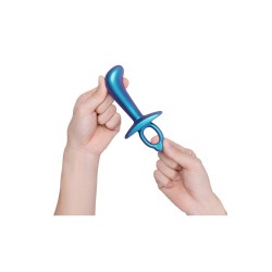 B-VIBE Thump Prostata Plug aus Silikon Blau
