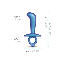 B-VIBE Thump Prostata Plug aus Silikon Blau