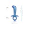 B-VIBE Thump Prostata Plug aus Silikon Blau