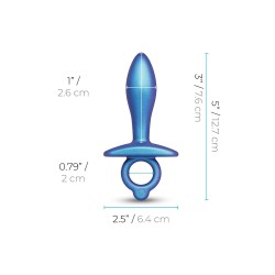 B-VIBE Slide Anal-Plug aus Silikon Blau