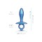 B-VIBE Slide Anal-Plug aus Silikon Blau