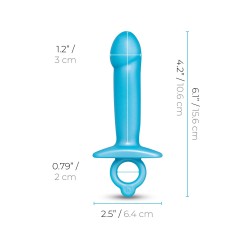 B-VIBE Lil Dil Silikon Anal Plug Blau