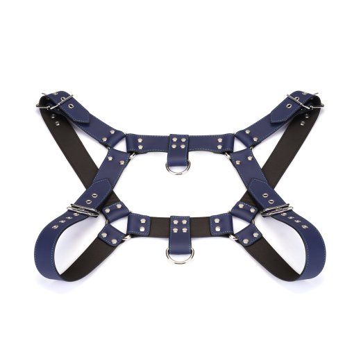 LIEBE SEELE Cerulean Dominion: Blue Leather Male Harness