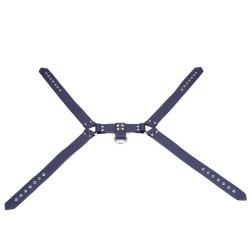 LIEBE SEELE Cerulean Dominion: Blue Leather Male Harness
