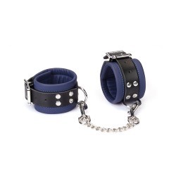 LIEBE SEELE Cerulean Dominion: Blue Leather Handcuffs