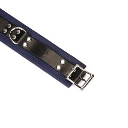LIEBE SEELE Cerulean Dominion: Blue Leather Handcuffs