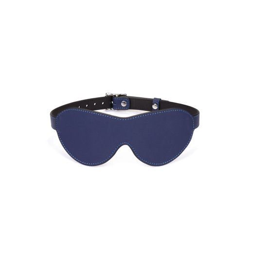 LIEBE SEELE Cerulean Dominion: Blue Leather Blindfold