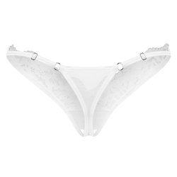 OBSESSIVE Arrowel Crotchless Thong Weiss