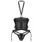 OBSESSIVE Alliane Korsett & Crotchless Thong Schwarz