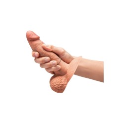 B-VIBE Slipskin Girthy Dildo Ø 4,4 cm x 15,4 cm Mocca