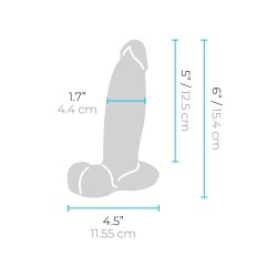 B-VIBE Slipskin Girthy Dildo Ø 4,4 cm x 15,4 cm Mocca