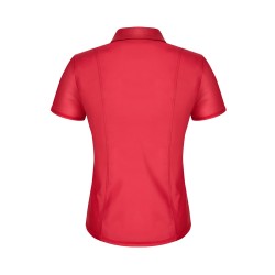REGNES FETISH PLANET Polo Shirt mit Reissverschluss Rot